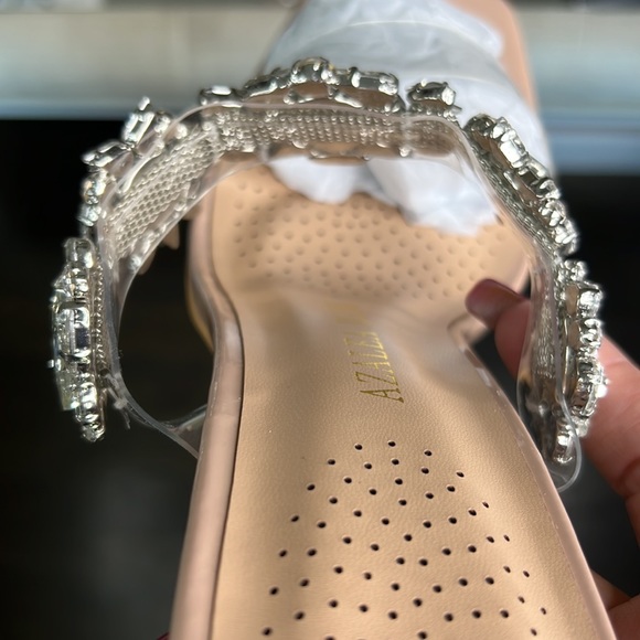 Cinderella Rhinestone Embellished Mule Heel - Picture 10 of 12